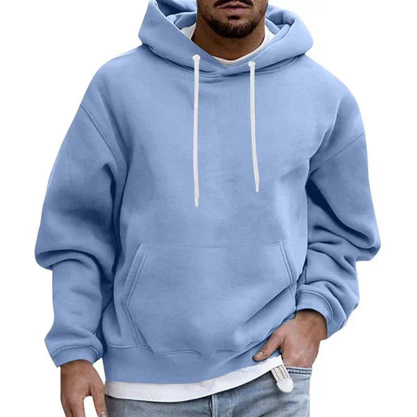Men's Drawstring Hooded Kangaroo Pocket Hoodie