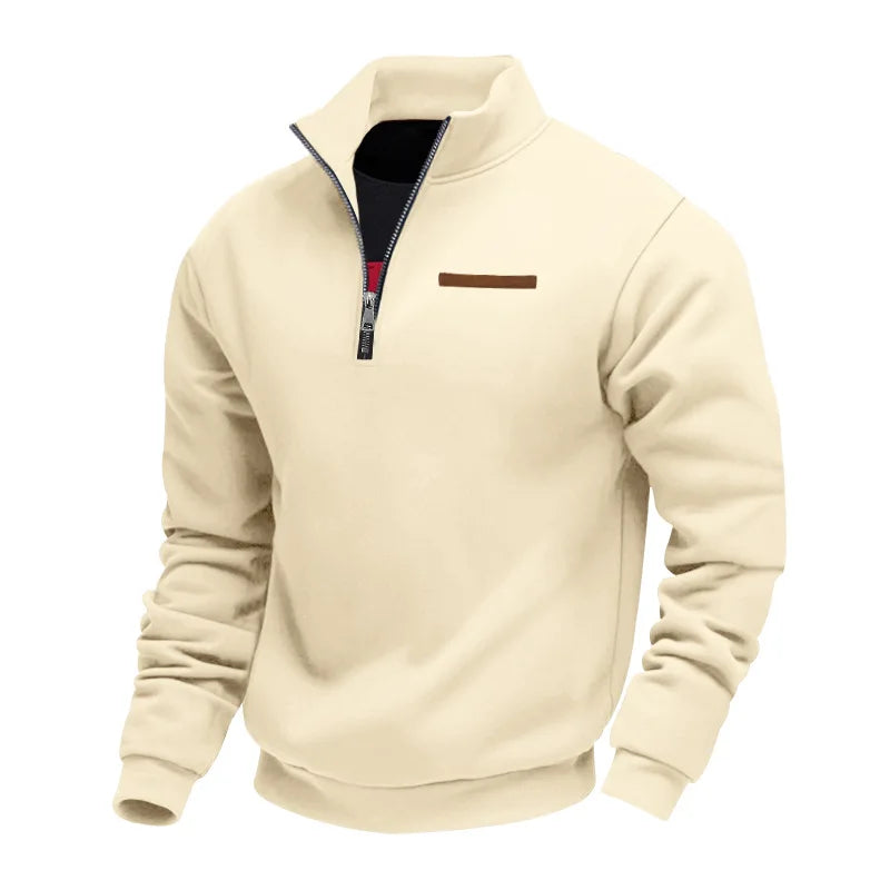 Men's Quarter Zip Stand Collar Sweatshirt