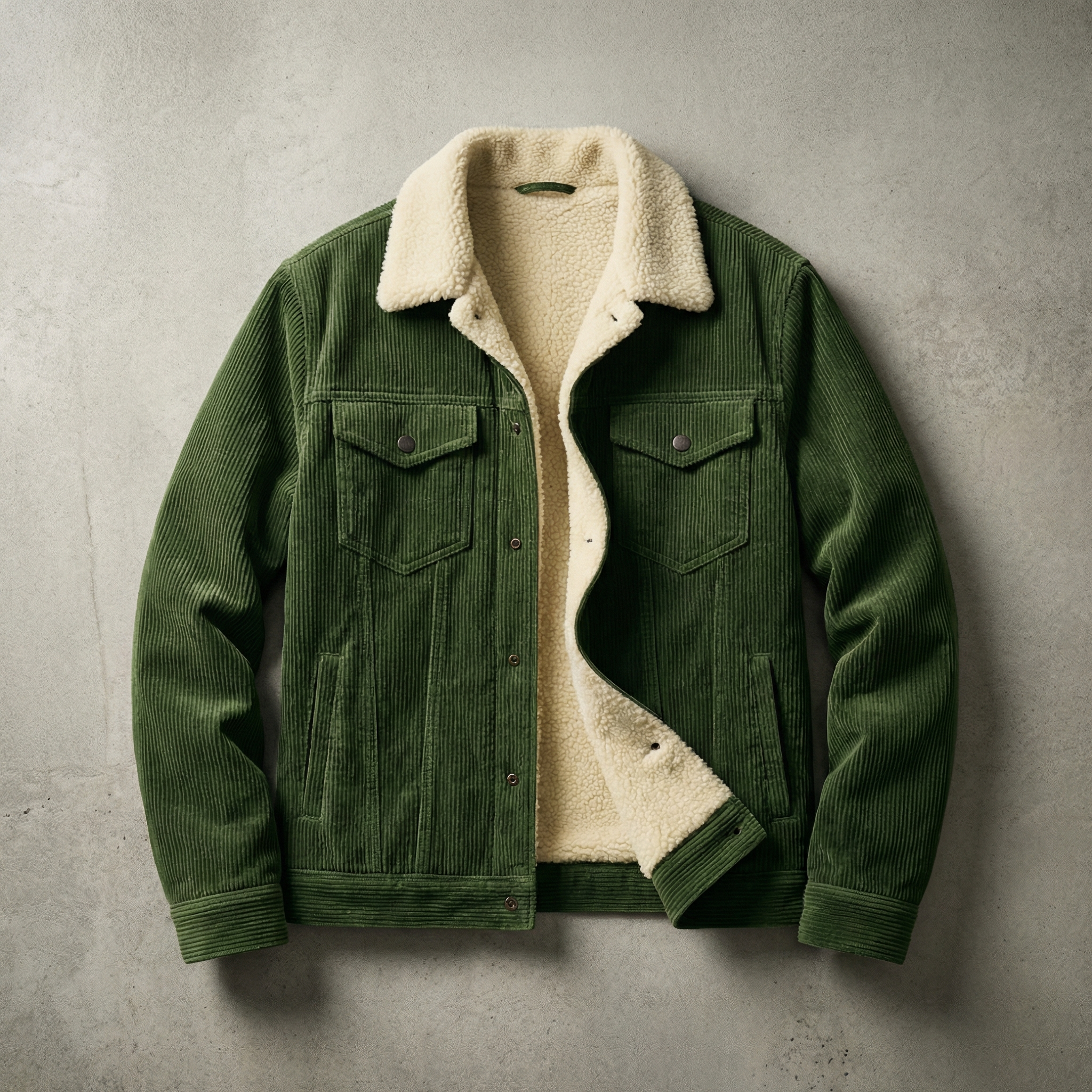 Men's Sherpa Lined Corduroy Trucker Jacket