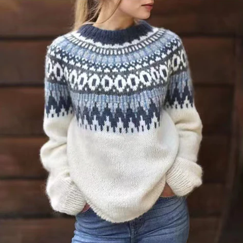 Women's Nordic Fair Isle Crewneck Sweater