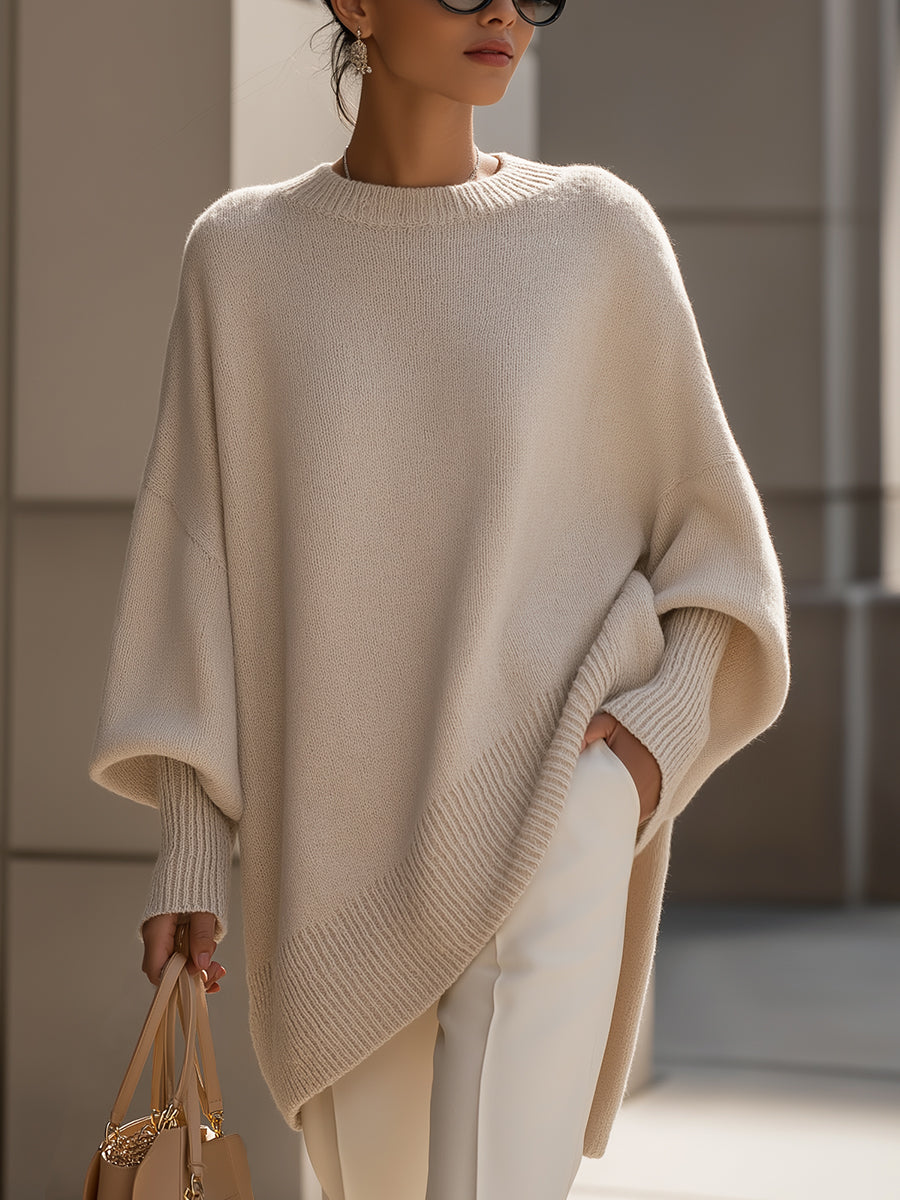 Women's Oversized Crewneck Knit Sweater